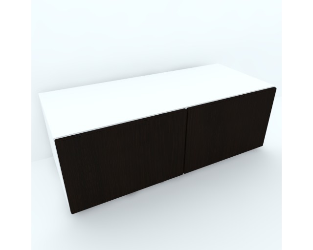 Armonia Comoda alba cu 2 usi cu sistem "PUSH TO OPEN" fronturi MDF Wenge